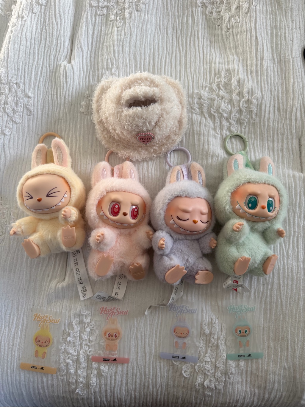 Pastel Bunny Plush Keychain Collection - Soft Plush Characters